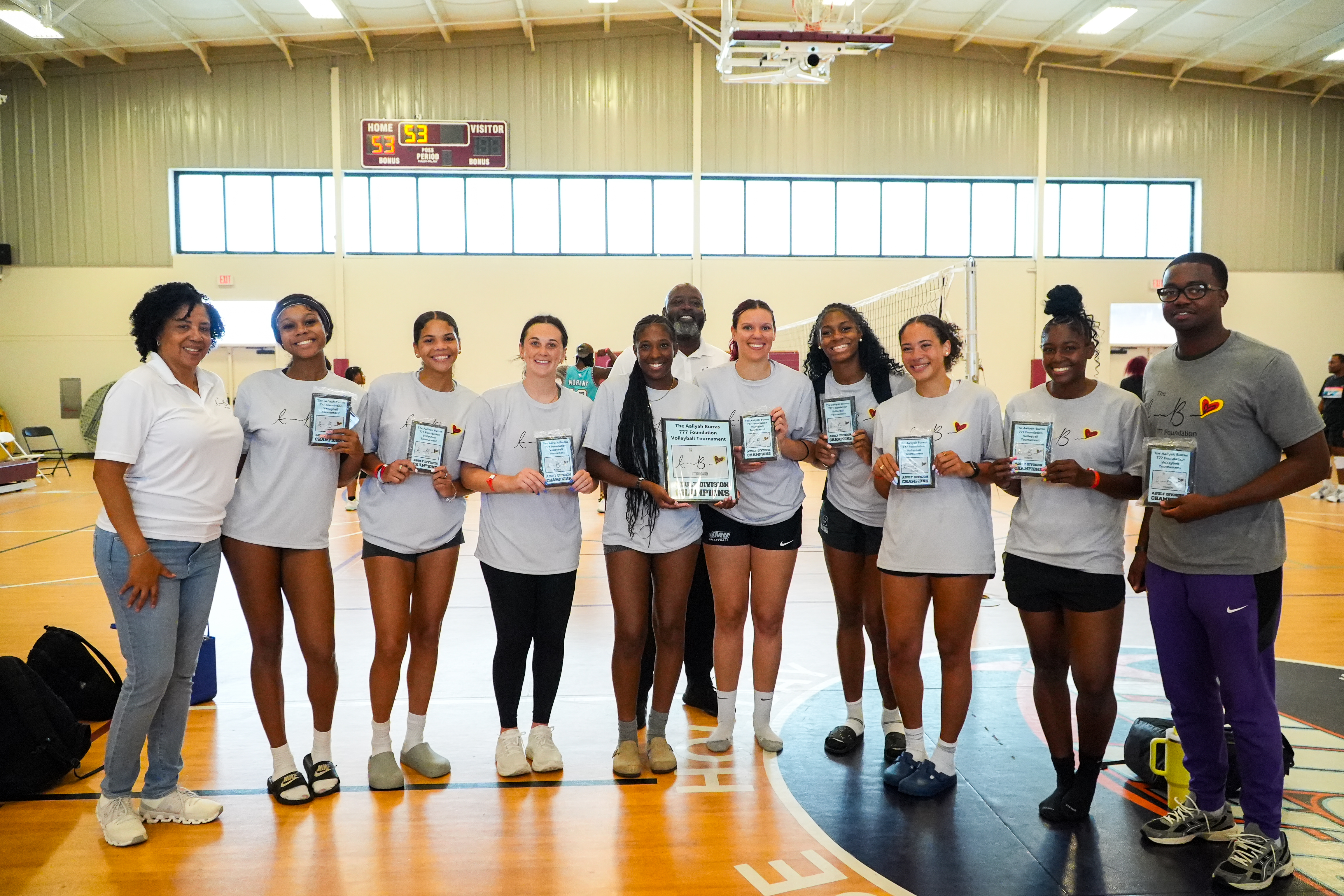 Volleyball players and community gathered at the 777 Foundation Tournament